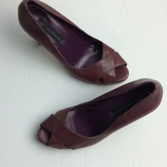Steven Madden Ladies Mauve Snakeskin Heels Sz 8.5 - Picture 6 of 8
